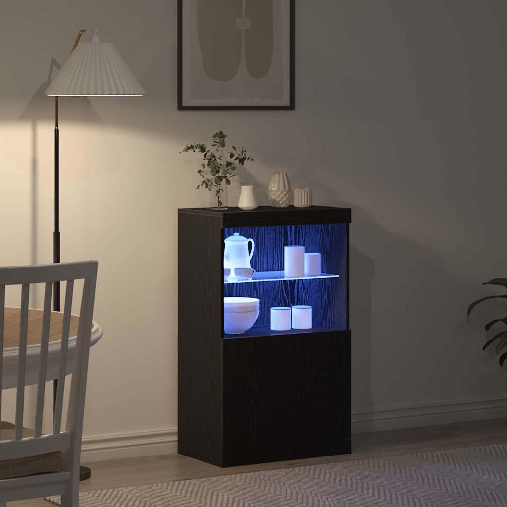 Sideboard Schwarz 60 x 37 x 100 cm Holzwerkstoff